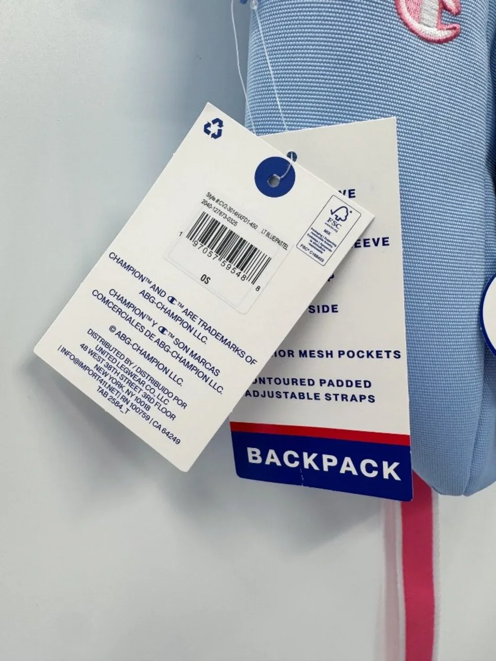 NEW Champion Estate Backpack - Light Blue